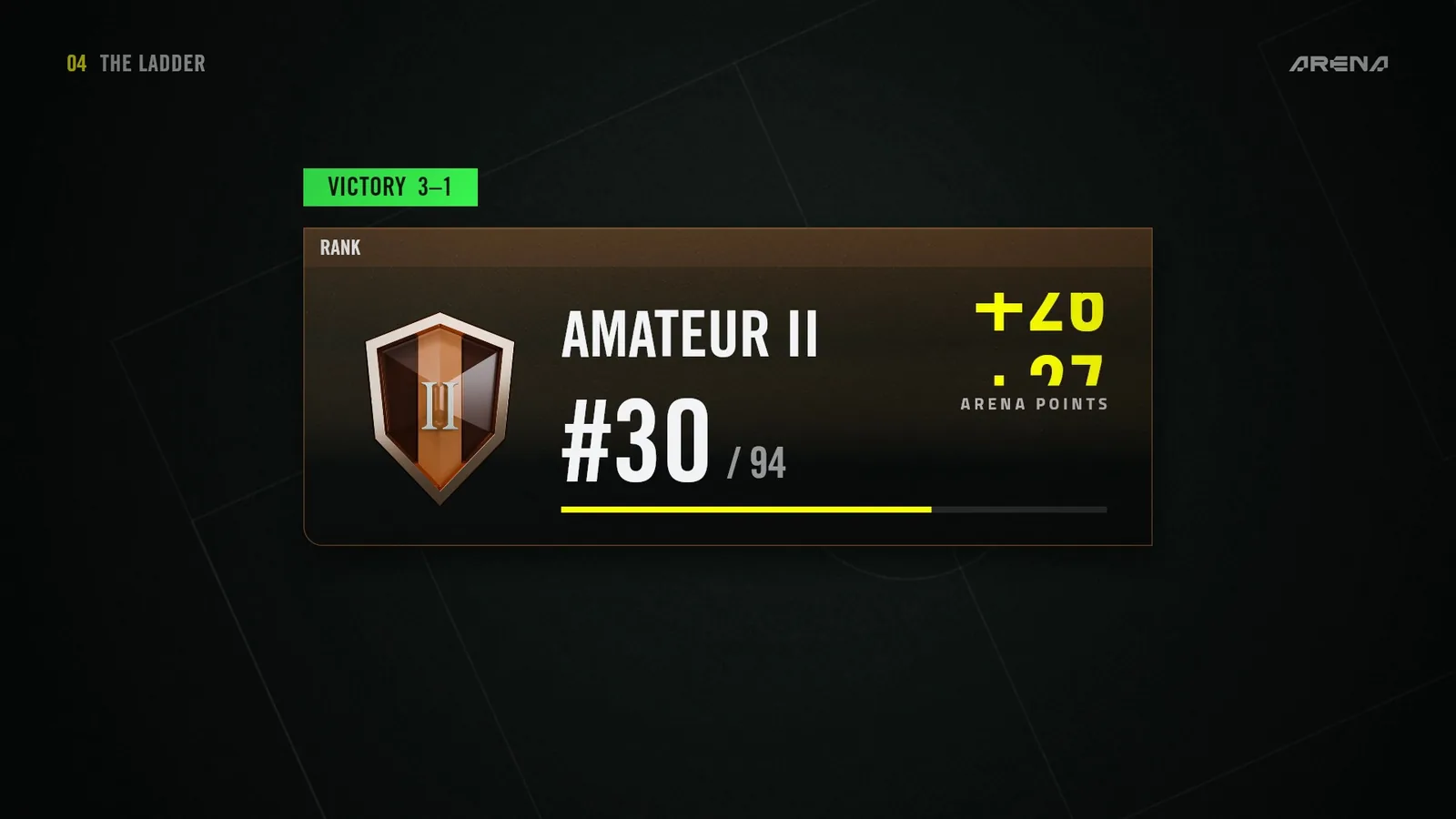 Arena Points after a win